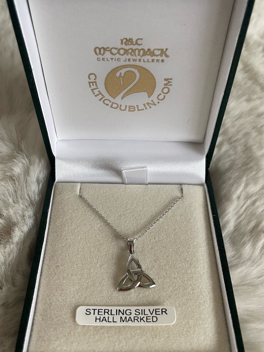 Direct from Ireland Sterling Silver Trinity Knot Pendant Necklace - Silver